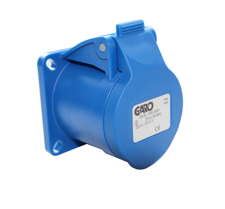 Garo Basic Uttak IP44 3-polet 16 A 6 h, blå, Stikkontakter & kabler