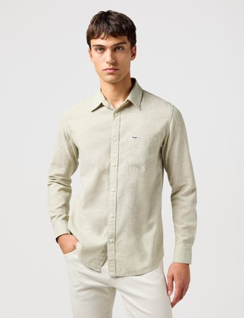 Wrangler 1 Pkt Shirt - Beige - S