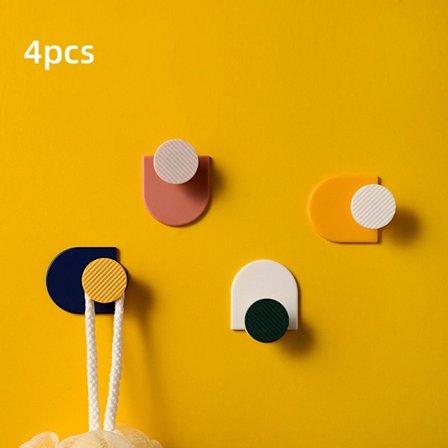 4 kpl Seinäkoukku Muoviset koukut Saumaton koukku