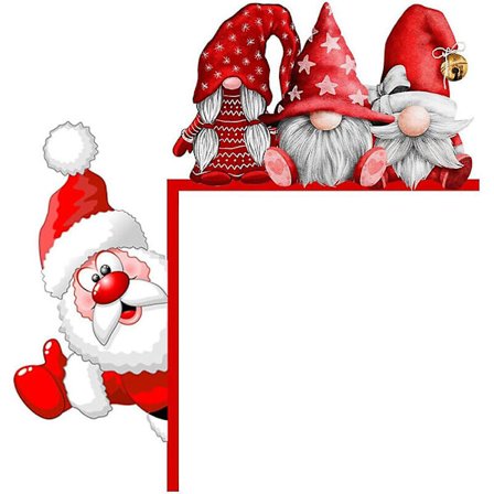 Joulupukki, poro ja tonttu - jouluovikoriste, festivaalikoristeet, kotioven puinen kyltti, Merry Xmas -riipus