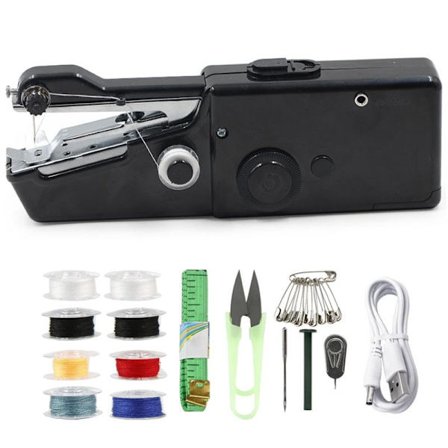 Portable Electric Sewing Machine, Suitable for Beginners and DIY Black