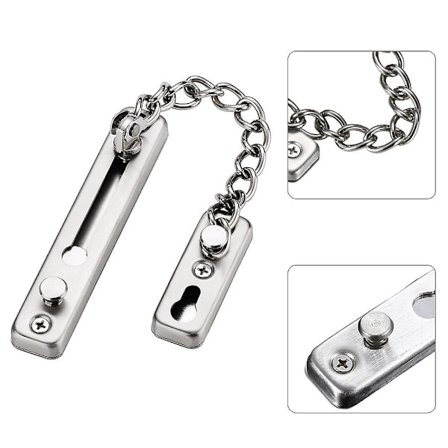 Rostfritt Stål Dörr Säkerhet Anti-stöld Kedjelås Med Skruvar För Hotell Hem(Stål)
