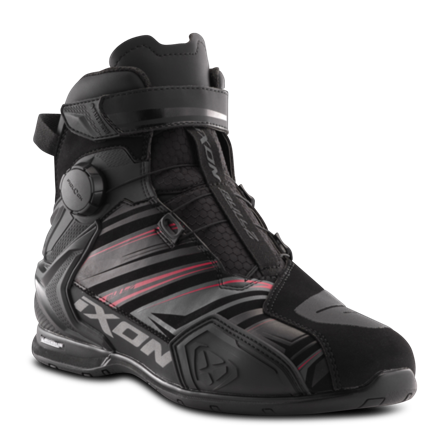 Scarpe Moto Ixon Bull 2 Wp Ultra Nero/Antracite/Rosso 42