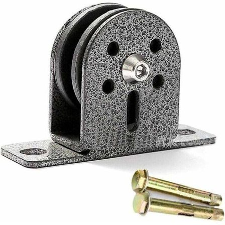 Stille rustfri stål svingbar trinse for treningsutstyr, 110x65x30mm, kraftig tau trinse