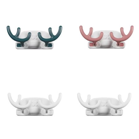 4-pak Vintage Hjortehode Gevir Veggkrok for Henge Hett Skjerf B