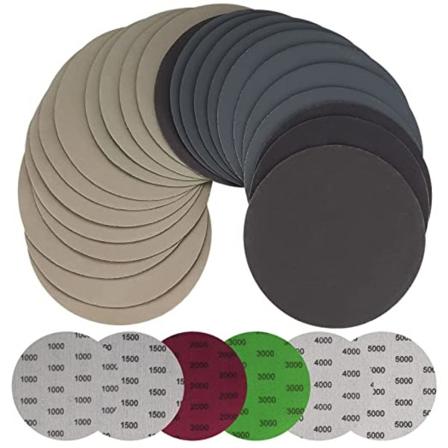 30 kpl 125 mm m rk - ja kuivahiontapy ri eksentrisi hiomakoneita varten Metalli Puu Hiontapy ri - 1000/1500/2000/3000/4000/5000 hiomapaperia