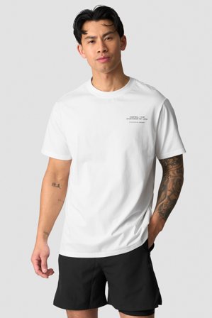 ICANIWILL - Everyday Relaxed T-shirt Print M White- Træningstrøje - Herrer - Træningstøj fra ICIW
