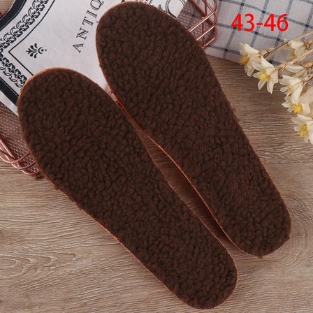 1 par fårskinnssulor Mjuka Varma Vinter Tjocka Innersulor Woo 43-46