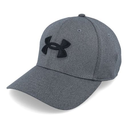 Under Armour - Grå flexfit Keps - Blitzing Charcoal/Black Flexfit @ Hatstore