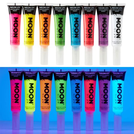 Moon Glow Neon UV Krops- & Ansigtsfarve med Børste