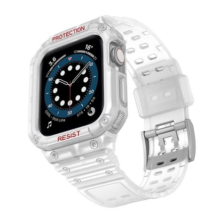 Apple Watch (45 mm) TPU-klockarmband - Matt Transparent / Transparent