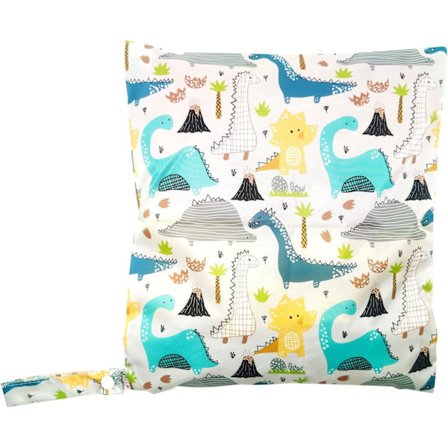 Vådtaske, Vandtæt Vådt/Tørt Taske Vaskbar Stofble Taske med Lynlåse Dagpleje Organiserings Taske til Badetøj, 28 * 30cm Hængende Vådt