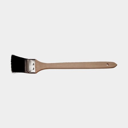 Radiator brush / angled brush, wooden handle, natural bristle, 35 mm