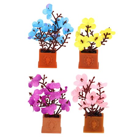 4 kpl Nukkekodin kasveja 1 12 mittakaavan miniatyyri bonsai mini ruukkukasvi kukka malli pieni koriste