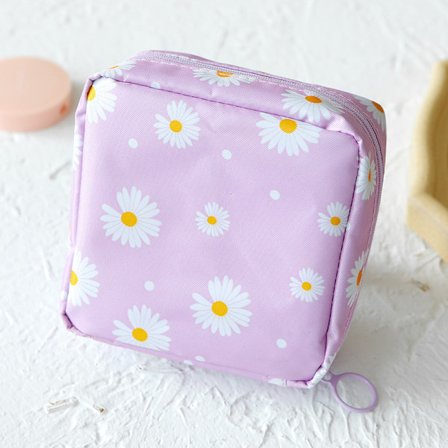 13*5*13cm, (lila daisy) 2 st Sanitetsbindförvaring, Snygg