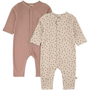 Buddy & Hope 2-Pack Desert Blossom/Pink Mauve GOTS Onesies 74/80 cm - All in ones - 74/80 cm - Pink - Junge