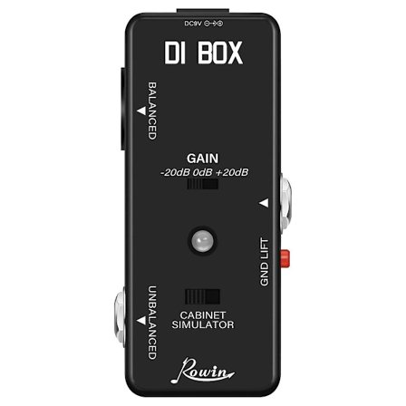 DI BOX LEF-331 Micro-DI med Cab Sim och Gain Gitarr Effektpedal True Bypass