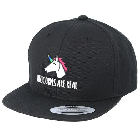 Unicorns - Zwart snapback Cap - Kids Unicorn Are Real Black Snapback @ Hatstore