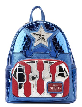Funko | Funko! Loungefly Mini Backpack 2 Shine Captain Ame | ONE SIZE