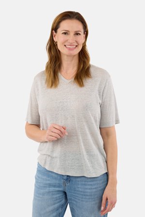 B. COPENHAGEN - Kortærmet T-shirt - Grå - Afslappet Fit