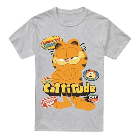 Garfield Filmen Herr Cattitude T-shirt 5XL Sport Heather