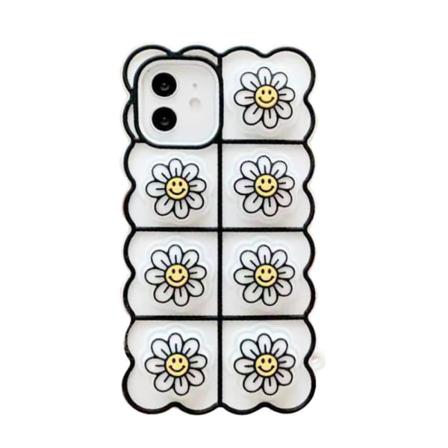 Smiley Flower Pop It Fidget Skal Till Iphone 7/8/se 2020 - Vit Vit