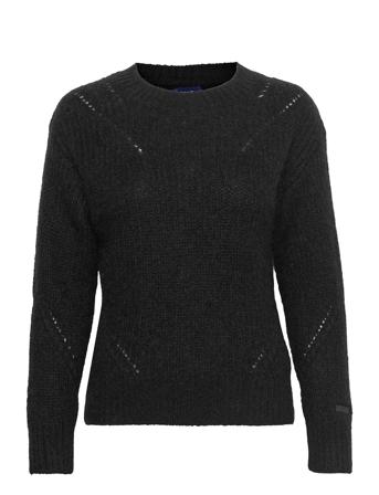 D2. Mohair Detail C-Neck Black GANT
