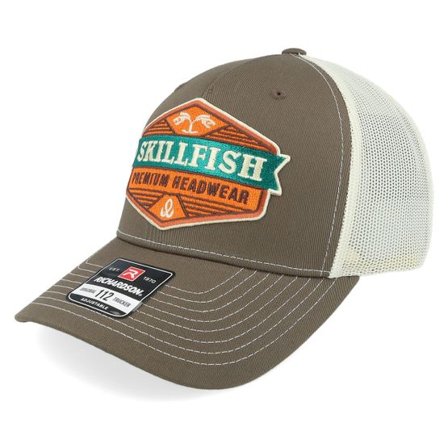 Skillfish - Brun trucker Keps - Terraflame Logo 112fp Split Chocolate Chip/Birch Trucker @ Hatstore
