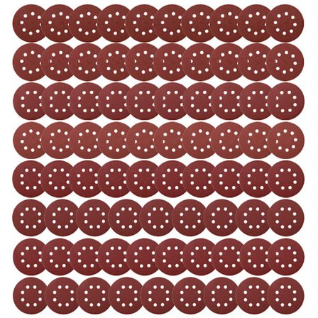 Slibeskiver, sæt med 80 nylonbond sandpapirark til tilfældig
