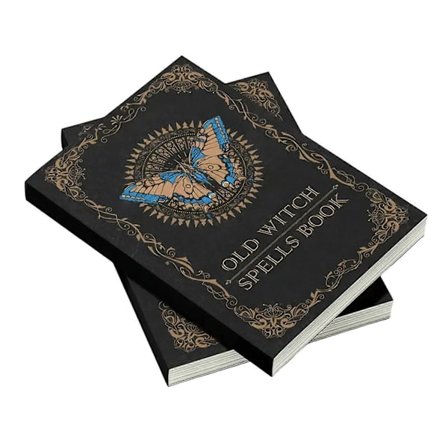 Mystery Spells Journal Mångsidig Retro Häx-trollbok Riktiga Besvärjelser Anteckningsbok Halloween Dekor & Ockult Rekvisita