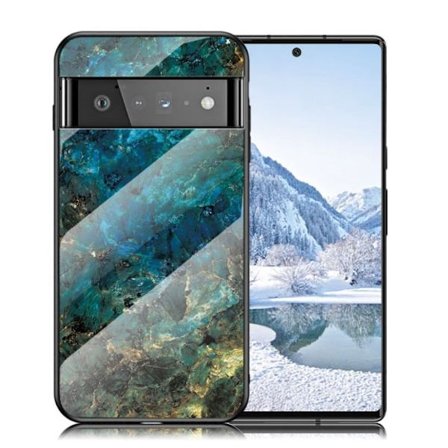 Fantasy Marmor Google Pixel 6 Pro skal - Smaragd Marmor
