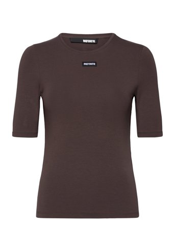 ROTATE Birger Christensen Short Sleeve T-Shirt - Brown - 40