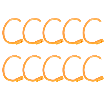 10 st Justerbara Giftfria Plast Ko Nos Ring Flexibla Klämmor Set Fjäderfä Tillbehör (Ko Nos Ring)