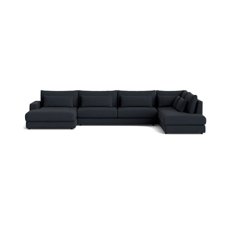Sevilla U-sofa, venstrevendt - Loop Mørkeblå - 420x240x85 - Sofa, u-sofa