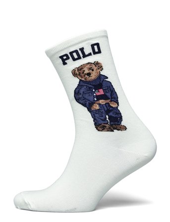 Polo Ralph Lauren Polo Bear Crew Socks - White - ONE SIZE