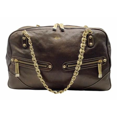Gucci Vintage, Pre-owned Leather Shoulder Bag Bruin, Dames, Maat:ONE Size