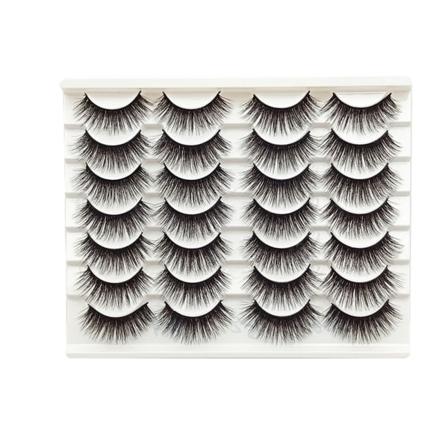 14 par charmiga lösögonfransar Wispy Natural Faux Fransar Praktiska ögonsminkverktyg för kvinnor bushy