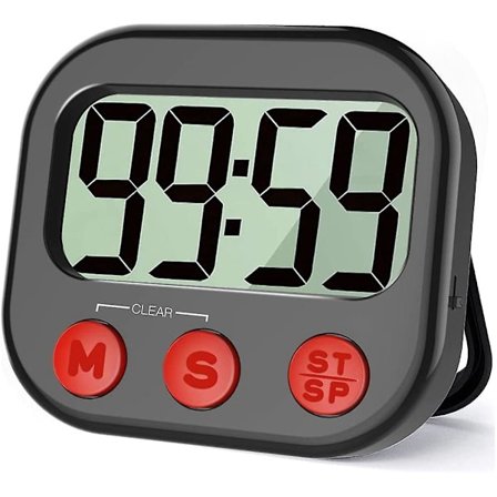 Kök Timer, Digital Vision Timer Magnetisk Klocka Stoppur Nedräkningstimer, LCD-display