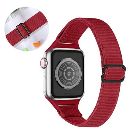 Apple Watch 42mm - 44mm nylon urrem - Rød