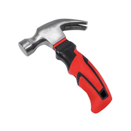 Klohammer og klotræk, lille hammer 0,25 gram, BOOSDEN minihammer med skridsikkert håndtag, kort hammer, tømrer