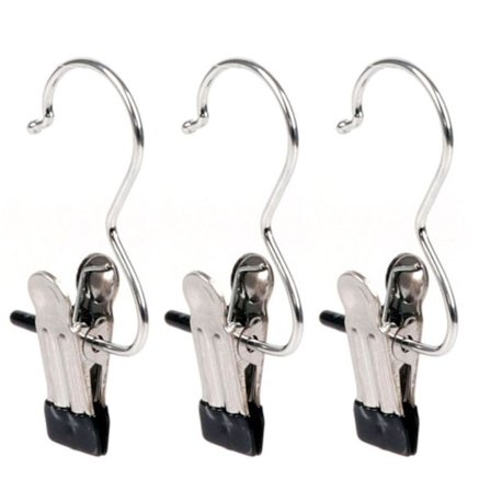 Suuret Koukku-Kiinnikkeet 3/5 kpl Verhoklipit Koukkujen Kanssa Kannettava Metalli Kuivausklipsi