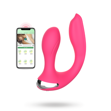 Sustainable Pleasure: Pink Wearable Vibrator with app - Vuxen.dk: For par
