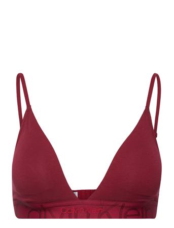 Lght Lined Triangle Lingerie Bras & Tops Soft Bras Triangle Bras Rød Calvin Klein