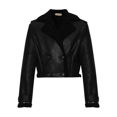 The Mannei Faux Fur & Shearling Jakke Sort, Dame