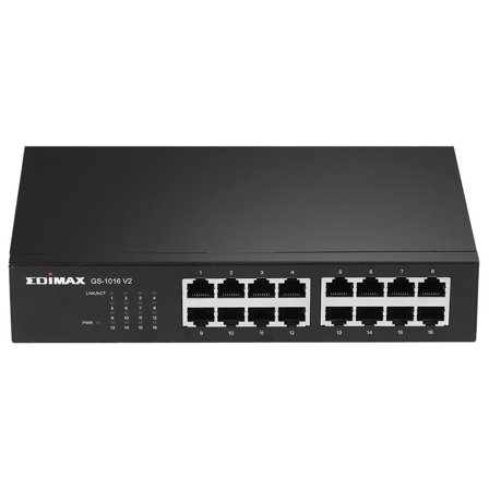 EDIMAX GS-1016 V2 - switch - 16 porter - rackmonterbar