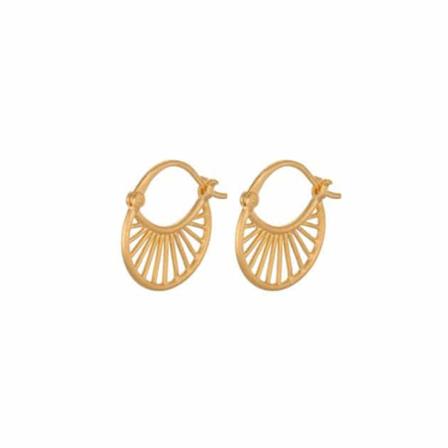 Pernille Corydon E-571 Daylight Earring Gul, Dame Øreringe, Størrelse: ONE Size