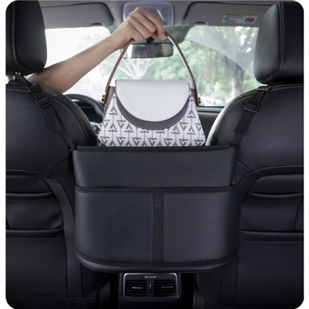 Bil Håndtaske Organizer Holder, Bilsæde Barriere til Kæledyr og Små Børn, Lædertaske Mellem Forsæderne Bilsæde Hunde Net