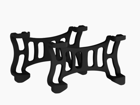 Tractive GPS Gummiklemmer Hund, Sort, 2 stk