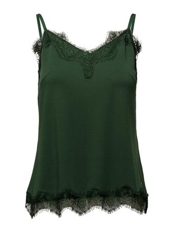 Strap Top W. Lace Bluse Ermeløs Grønn Coster Copenhagen