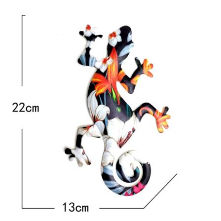 Metal Gecko väggkonstdekor hängande skulptur för hem sovrum